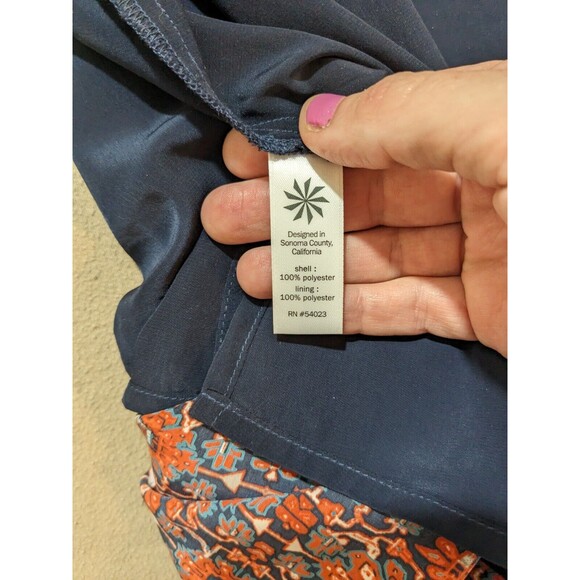 Athleta Women's Martinique Dress Red/Navy Tassels In The Back Size Medium - Picture 6 of 8